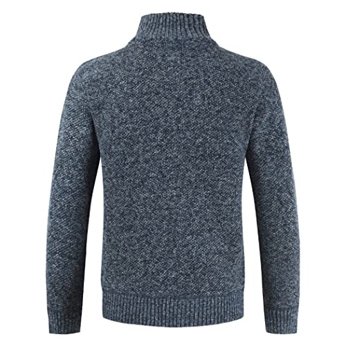 Pull d'automne ample col montant en peluche premium gris clair