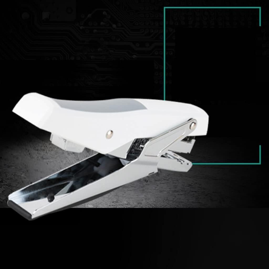 Spillatrice Pinzatrice Ufficio Cucitrice Portatile da Tavolo Adatta for Accessori da Scrivania Cucitrice Standard Multifunzione Cucitrice per Scrivania(White)