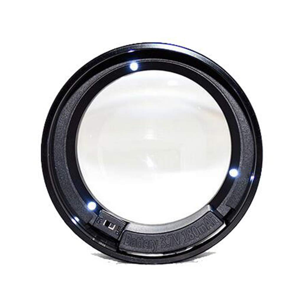 Lupa/Lupa de Mano con luz LED 3X HD portátil Adecuada para Libros, periódicos, mapas, Monedas, joyería, Pasatiempos y Manualidades, Lupa de Escritorio iluminada con LED de Aumento 5X, Lupa, Super
