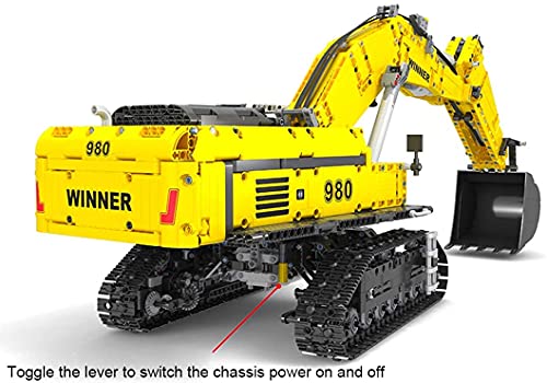 PJDOOJAE 2071Pcs 2.4G RC Raupenbagger Bagger Mit Fernbedienung Und 6 Motoren, Multifunktionstechnik Bagger Bausatz… – Bild 8