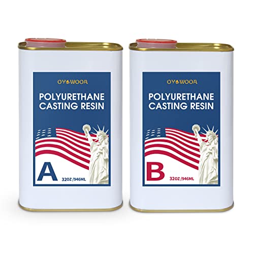 UrChjoye Resina Poliuretano Líquido Curado Rápido 1.9kg Polyurethane Resin Duro Manualidades...