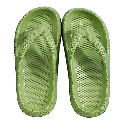 La Mejor Recopilación de Sandalias de Playa del mes. 46 Sandalias de chancletas para mujer, Pantuflas flop para mujer, Sandalias antiderrapantes, Chanclas piscina verano playa, Adecuado para Baño, Dormitorio (Verde,26.0 cm)