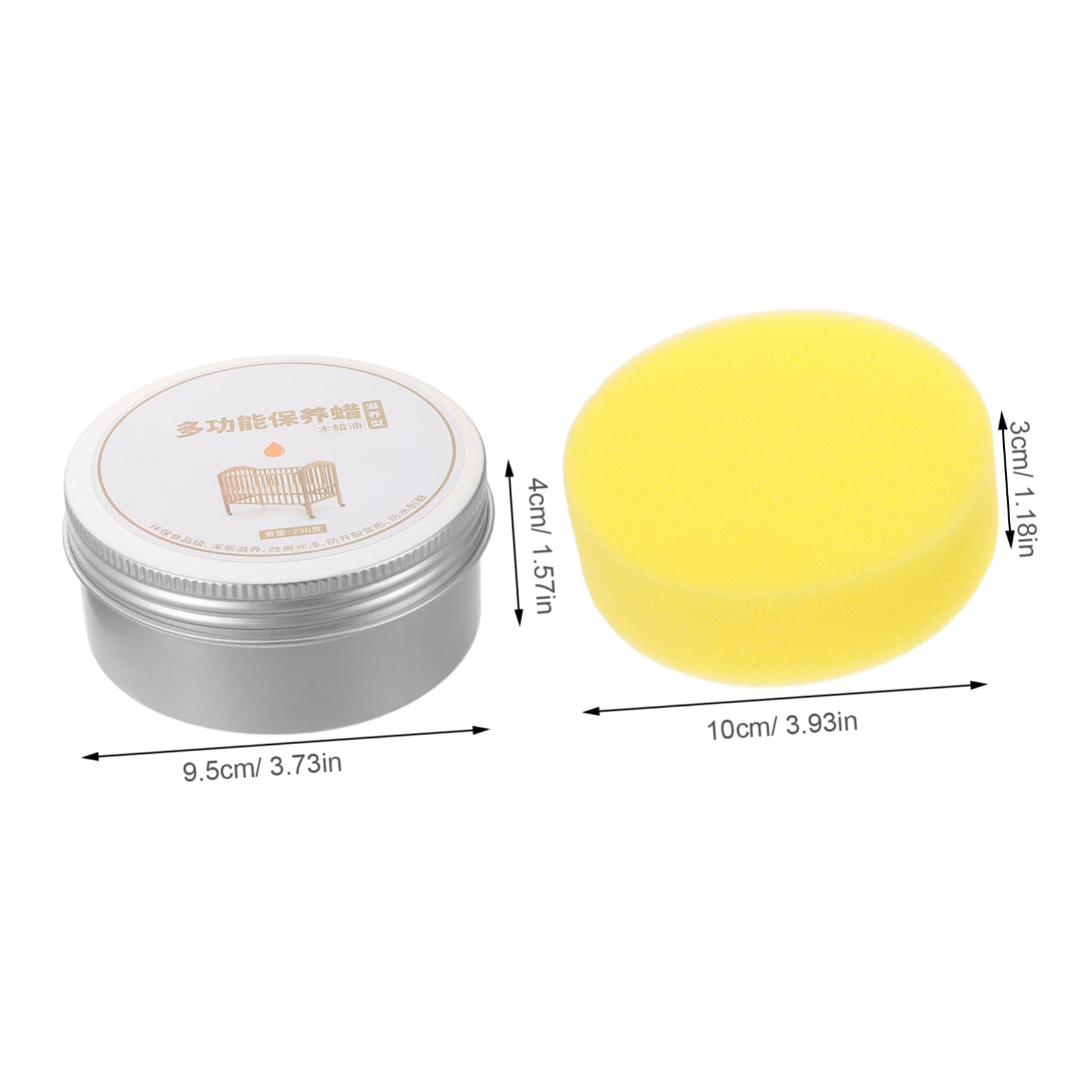 Didiseaon Multifunctional Wood Wax Natural Polish with Sponge for Effortless Application Protection Enhanced Shine for Floors Doors