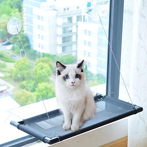 Pakeway Cat Window Perch Hammock Cat Bed with Upgraded Version 4 Suction Cups