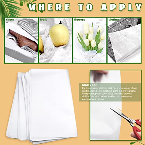 Rykomo RY-090 100 Sheets 20 X 30 Inch Acid Free Archival Tissue Paper Unbuffered No Acid Paper White No Lignin Free Packing Tissue Paper thumb #3