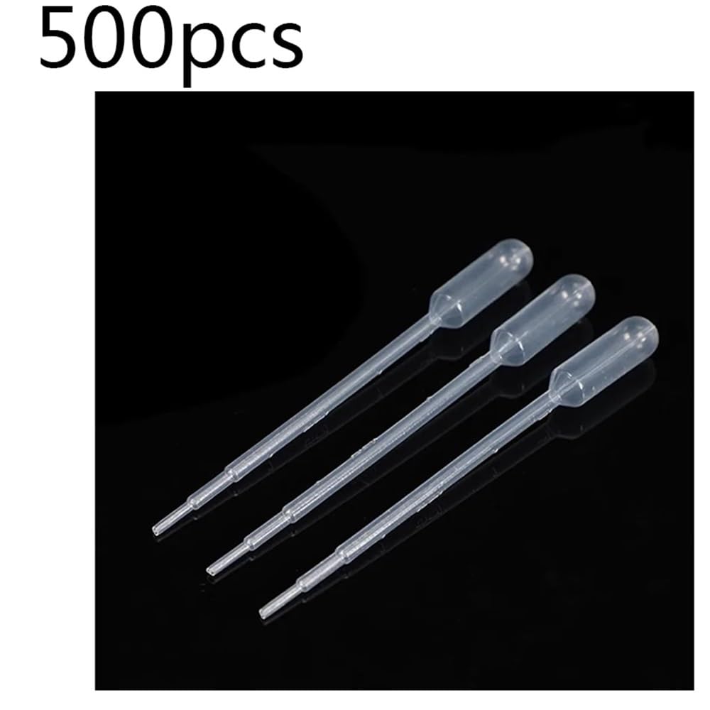 Cristalería de Laboratorio Pipetas de plástico for transferencia de líquidos, 100 unidades, 500 unidades, 1 ml, 2 ml, 3 ml, 3 ml-L, 5 ml, 10 ml, for experimentos.(3ml-L 500pcs)