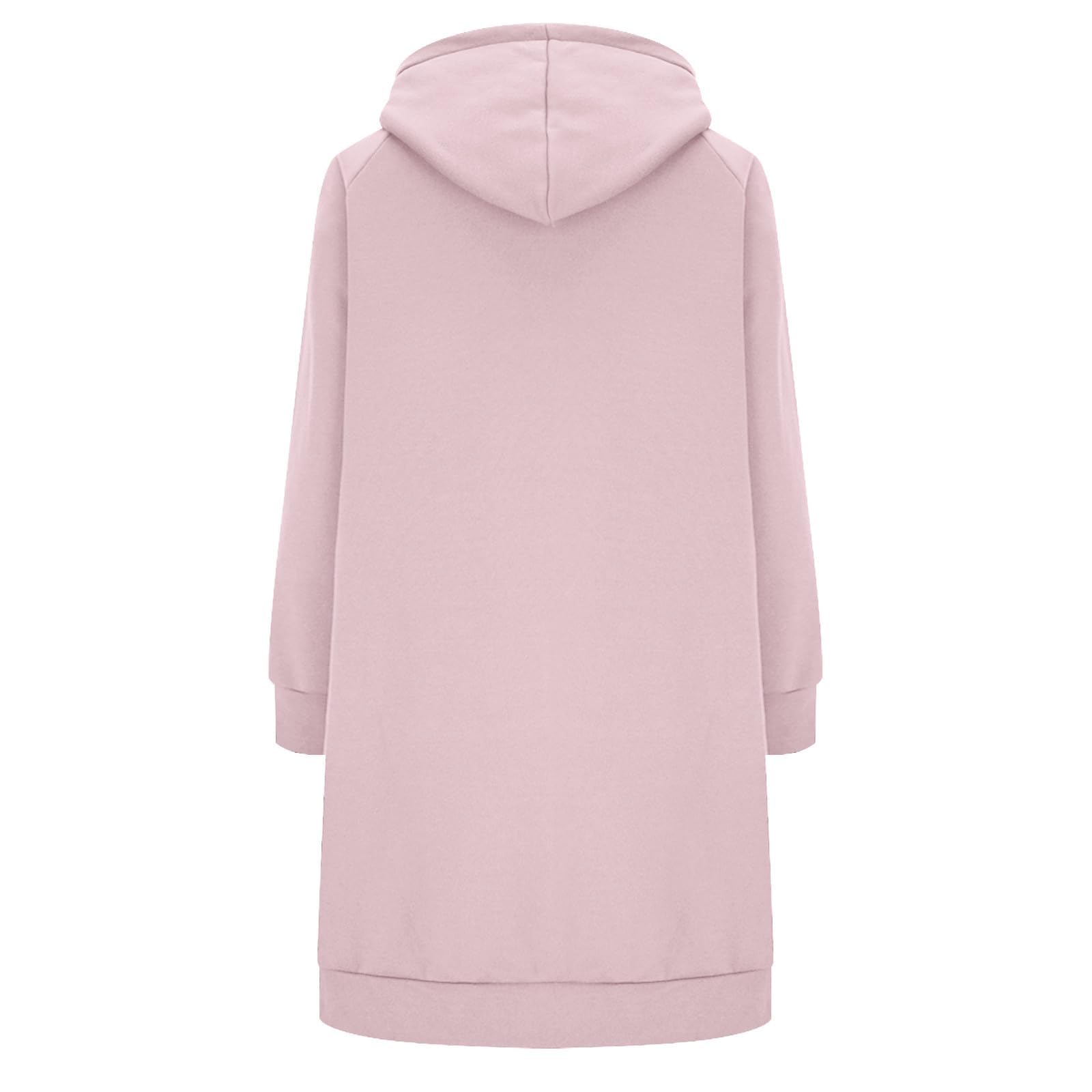 Giacca con Cappuccio Lunga da Donna, Autunno e Inverno, Tinta Unita, Manica Lunga, Casual, alla Moda Orecchie da Gatto Nere