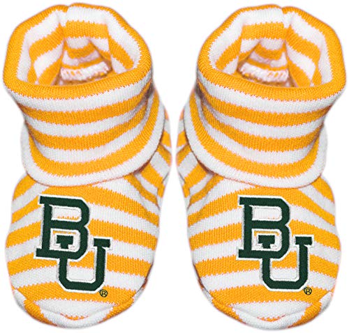 Creative Knitwear Baylor University Newborn Baby Striped Bootie Sock