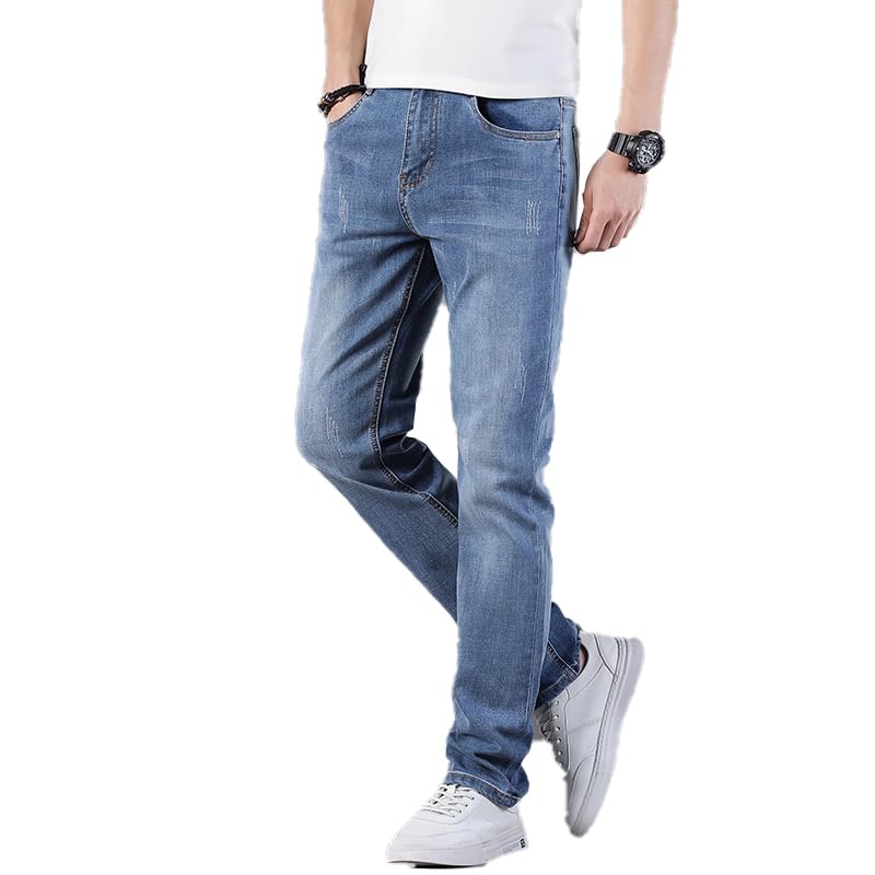Men's Jeans with A Slightly Elastic Straight Leg are Suitable for Daily Commuting Casual Wear2