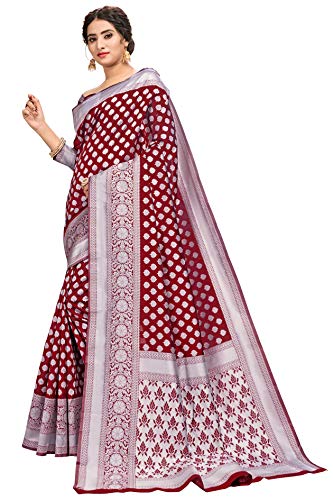 Image of Glory Sarees Women's Woven Pure Soft Kanjivaram Silk Saree Banarasi Style With Blouse Piece for Wedding