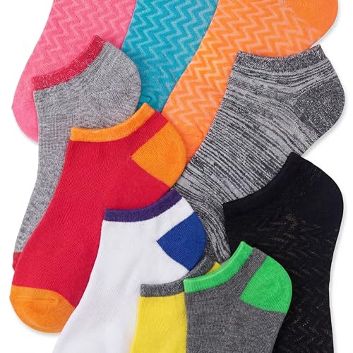 Image of Tipi Toe Women's 20 Pack Colorful Low Cut Socks - Lightweight, Breathable Design for All-Day Comfort Sizes 9-11 /10-13