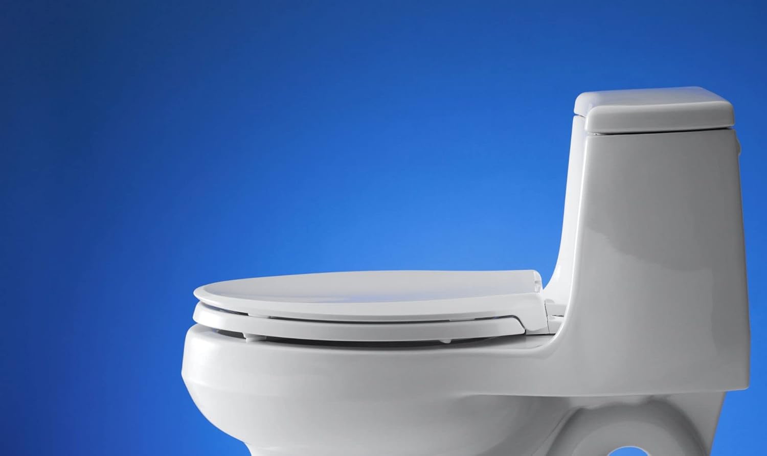 KOHLER K-4636-0 Cachet Elongated White Toilet Seat, with Grip-Tight Bumpers, Quiet-Close Seat, Quick-Release Hinges, Quick-Attach Hardware, No Slam Toilet Seat, White - Kohler Memoirs Replacement Toilet Seat - 