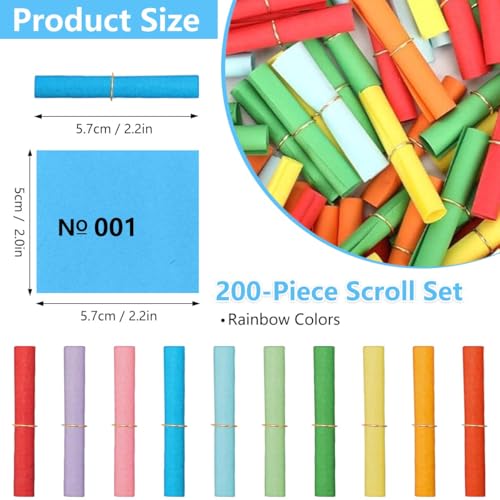 200 Stück Tombola Set, Gewinnlose Nummeriert 1-200, Lose Treffer Tombola, Lose Tombola mit Zahlen, Bunt Gemischt Gewinnlose Nummeriert für Festivals Alljährliche Tombola Vereinsfest