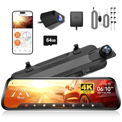 WOLFBOX G930 10'' Rear View Mirror Camera + USB-C Hardwire K