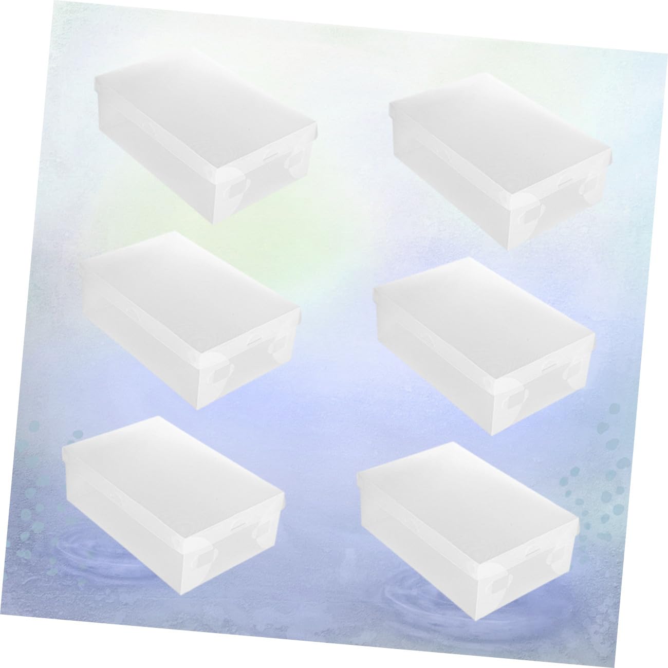 LABRIMP Cajas Zapatos Transparentes Apilables de Plástico Blanco Tapas, Organizador para Guardar Zapatos a Prueba de Polvo, 6 Piezas de 33x20x12cm para Oficina y Tienda