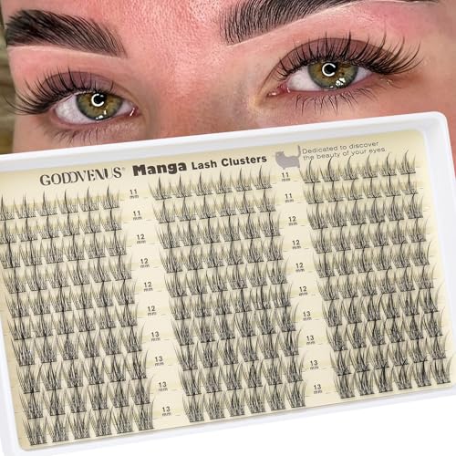 Image of Natural Lash Clusters Wispy Manga Eyelash Clusters Fairy Lash Extension C Curl Cluster Eyelashes Extensions 180pcs