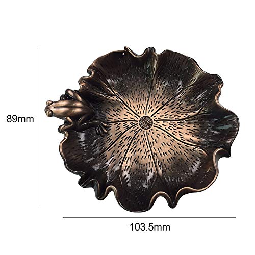 Heaven2017 Pires de chá de liga de lótus retrô bronze verde