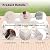 YOCONYO 7 Pieces Patio Furniture Sets, Outdoor Furniture Patio Conversation Set, All Weather PE Rattan Sectional Sofa with Cushions and Glass Table (White Grey-Grey,7 Pieces-S)