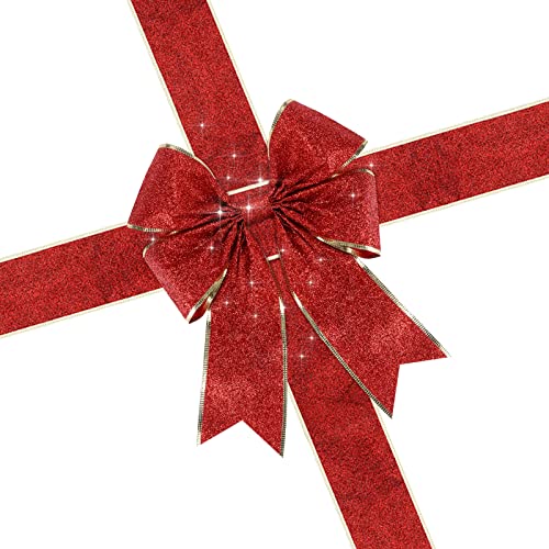 Cintas festivas de puertas armarios Geosar con lazos rojos de Navidad 4