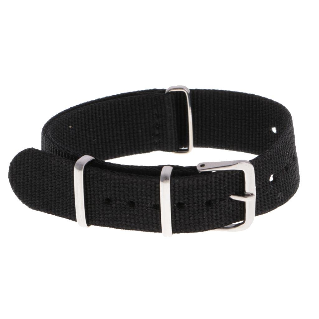 CALANDIS® Woven Nylon Watch Strap Wristwatch Band Stainless Steel Buckle Black 18mm (B09ZTYQWH8) Amazon Price History, Amazon Price Tracker