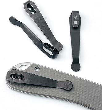 1 x Titanium Deep Carry Pocket Clip Replacement with 3 Screws Fits CIVIVI C907 DIY Making Accessories