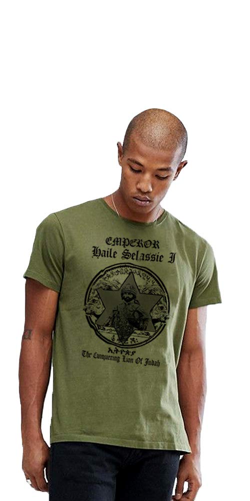 Warface ApparelHaile Selassie T-Shirt Rastafari Throne African Jamaican Dub Grn