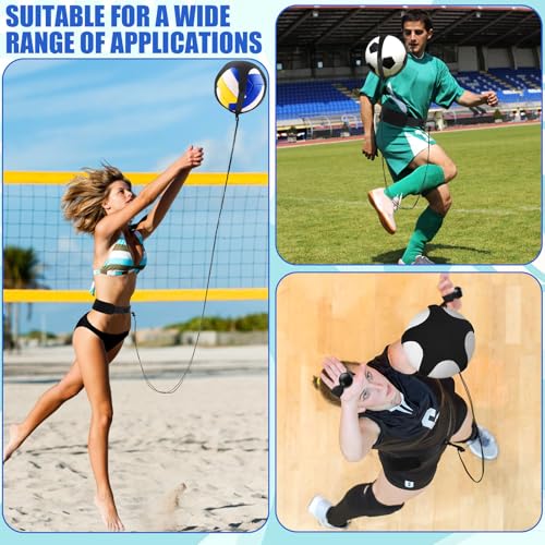 Image of TOBWOLF Volleyball Training Equipment Aid, Elastic Self-Training Volleyball Resistance Band with Adjustable Waist Belt & Ball Pouch & Hand Strap for Practicing Serving, Spiking, Arm Swing Passing