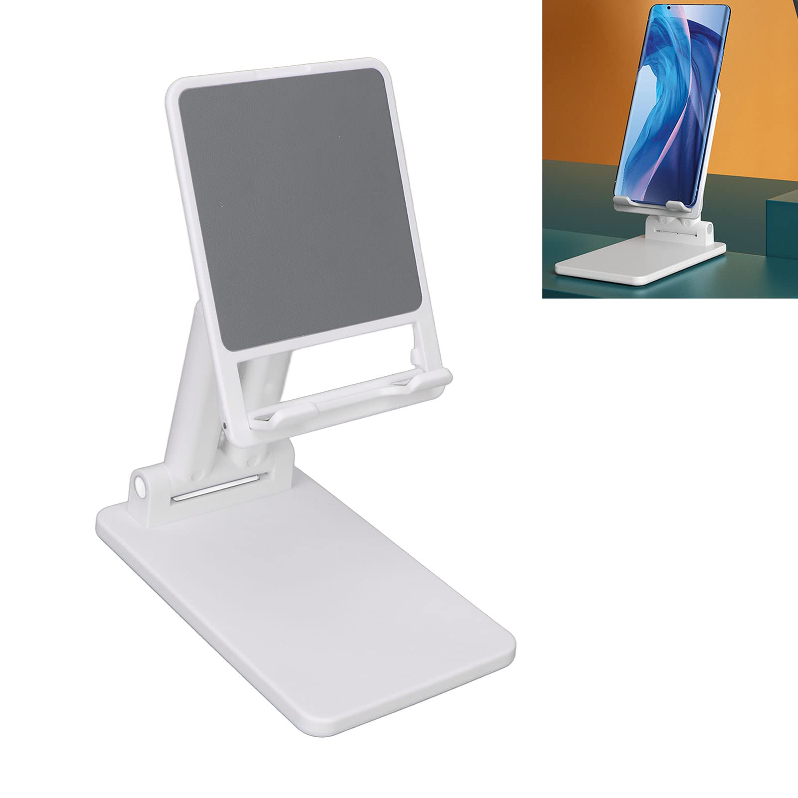 Cocoarm Supporto Pieghevole per Telefono Cellulare, Doppie Aste per (WHITE)