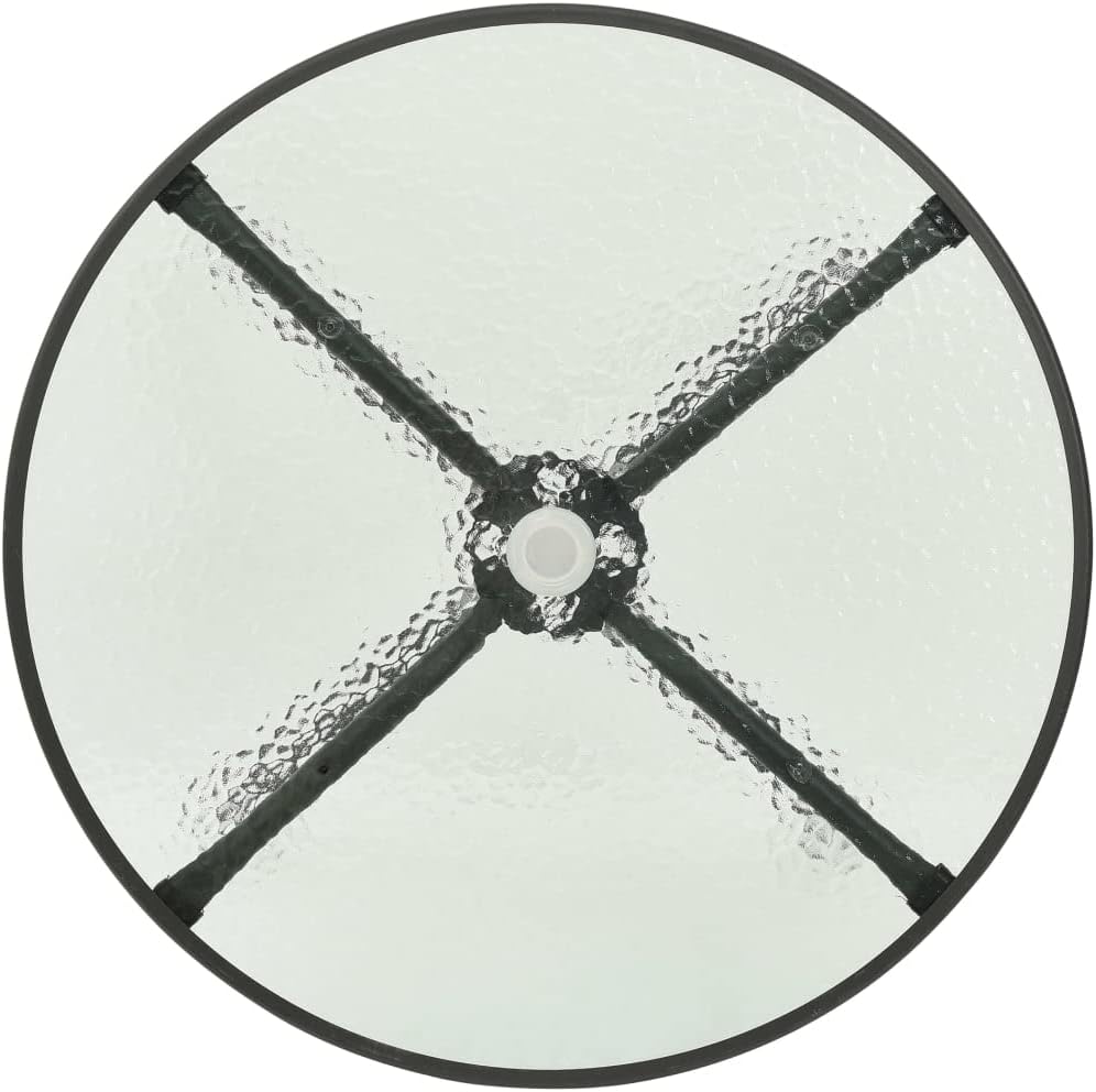 Outdoor Round Patio Bistro Dining Table, Conversation Table with Basket, Bistro Metal Dining Table for Backyard Lawn Balcony Pool, Bistro Table Anthracite Ø31.5"x28" Steel