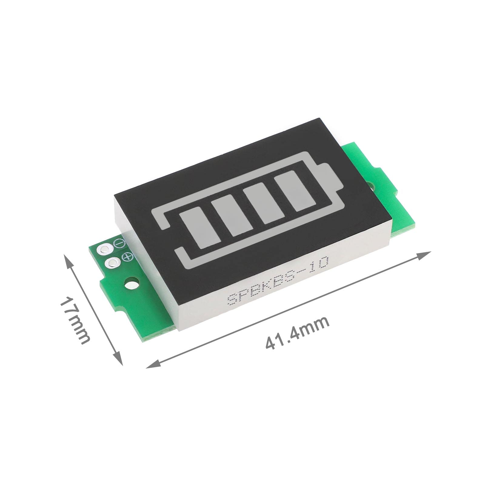 Módulo indicador de capacidad de batería de 4 uds. Módulo indicador de carga de batería de 3 a 34 V 5 mA compatible con 1S 2S 3S 4S 5S 6S 7S 8S