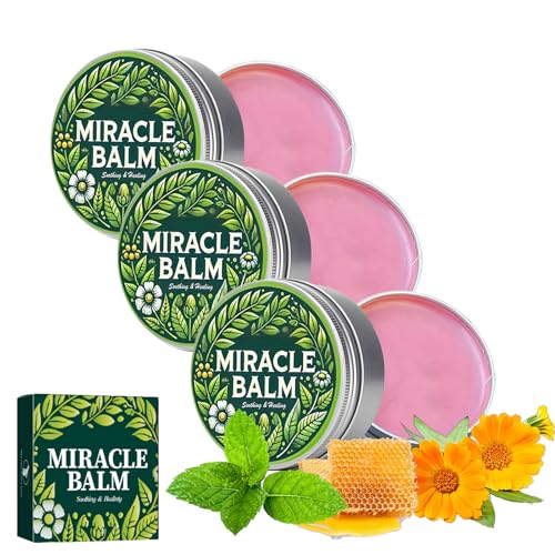 3 PCS Miracle Balm Sensio Miracle Balm for Legs and Feet Var-icose V-eins Cream Effectively Relief Joint Pain & Soothing Relieve Lightweight & Non-Sticky with Natural Herbs