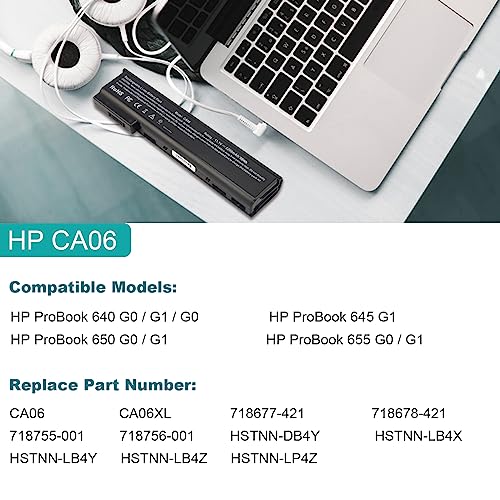 Image of Fancy Buying New CA06 CA06XL Laptop Battery for HP ProBook 350 640 645 650 655 G0 G1 G2, fits Hp Spare 718677-141 718677-421 718678-421 718755-001 718756-001