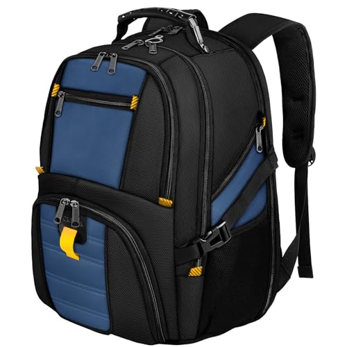 Image of School Backpack,Travel Laptop Backpack with USB Charging Port,TSA Friendly Extra Large Business Luggage Backpack for Men Women,Water Resistant College Bookbag Fit Most 17Inch Laptop-Roy Blue