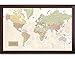 Map Your Travels Deluxe Push Pin World Map | Premium Wood Frame | Personalized Gift Map | Handmade in Minnesota | 33