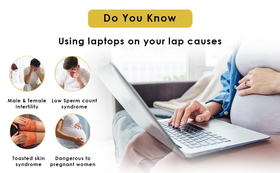 Image of Lap Board for Study | Home | Dining | Office | Laptop | Computer Desk | Reading & Writing | Multi-Purpose | Made in India | (Yellow, CUSHION-14X18-YELLOW)