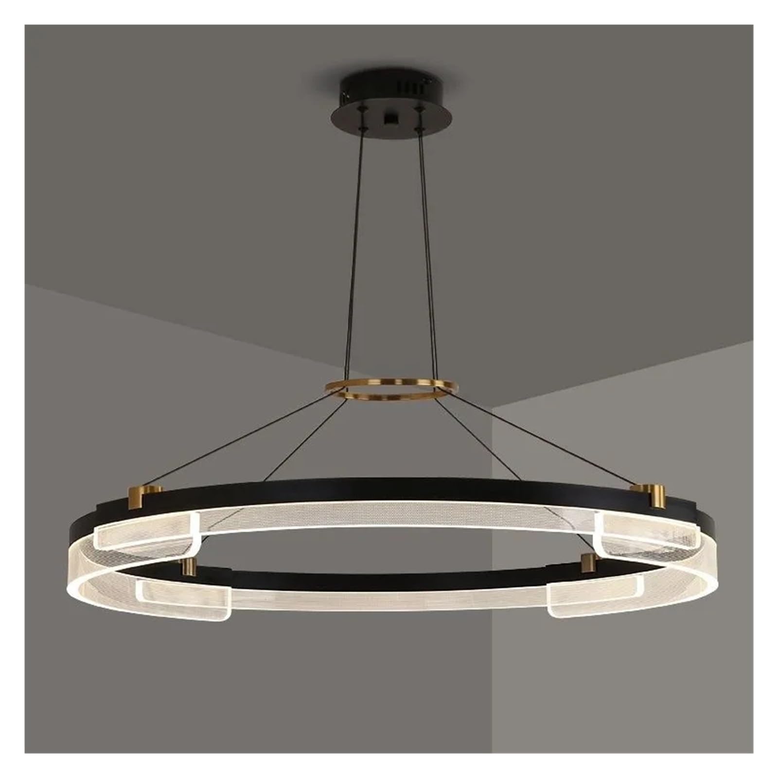 KXEcoLife Chandeliers Light Luxury Circle Lights and Atmospheric Living Room Dining