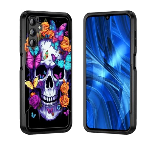 Coque Samsung Galaxy A15 5G crâne papillon au quotidien urbain