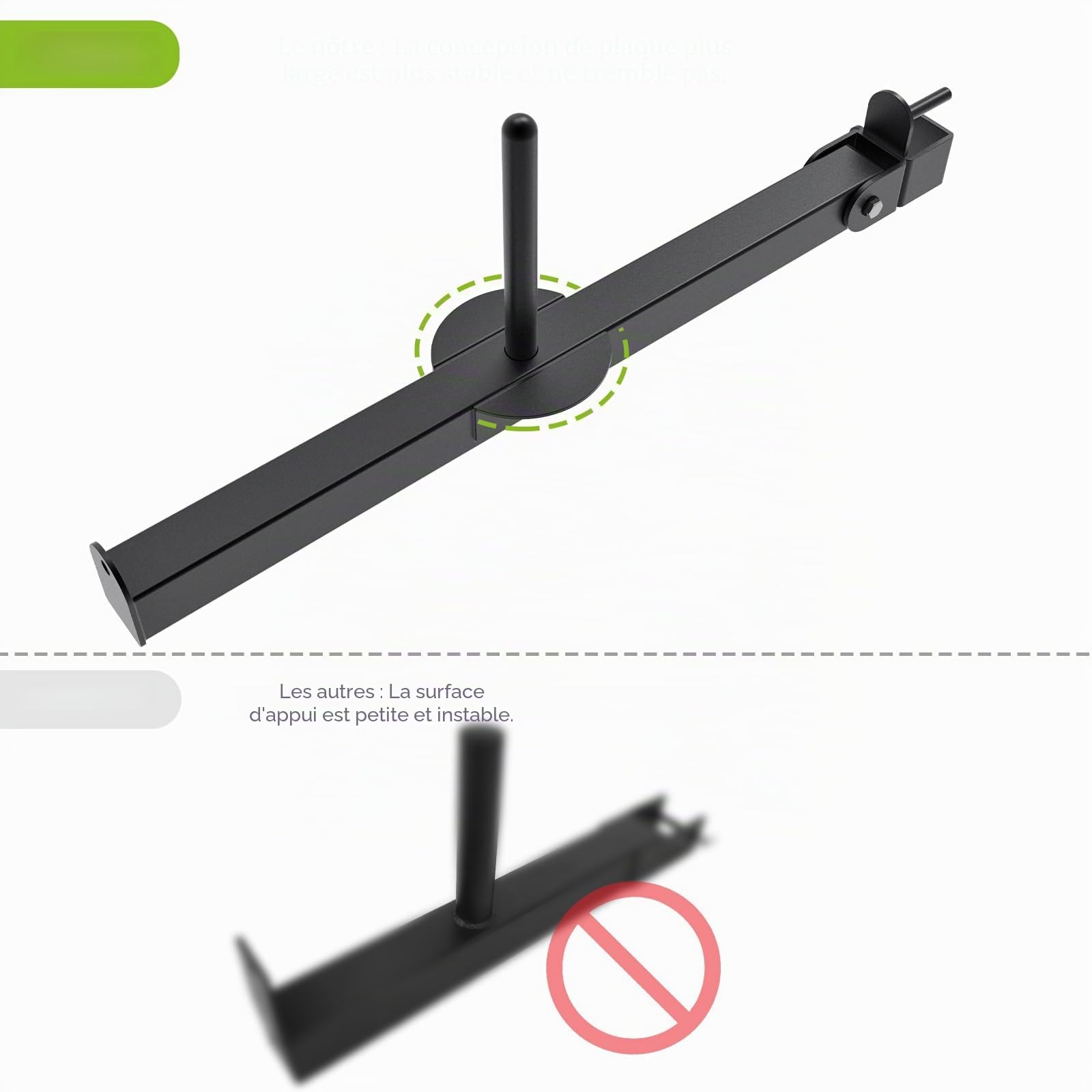 Kipika Bras de Levier de Squat pour Cages à Tube carré de 5,1 x 5,1 cm et 7,6 x 7,6 cm – Fixation de Mine terrestre pour entraînement de Force – Compatible avec Les disques de Poids de 2,5 cm et 5,1