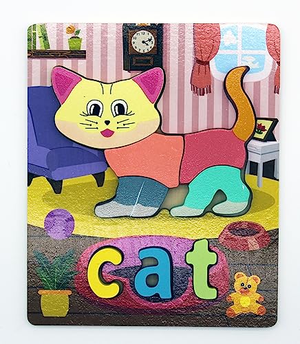 6-Pack Animal Alphabet Matching Wooden 3D Puzzle Toddler 3-6 Educational Spelling Montessori Early Learning Puzzle Boy Girl Gift Kids Toys #TOP4