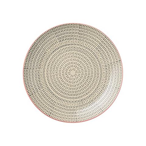 Bloomingville Cecile Speiseteller Porzellan handbemalt Ø 25 cm grau Cover