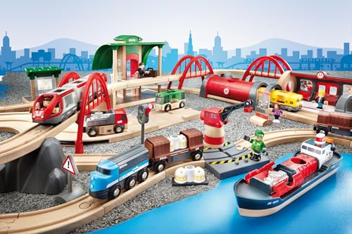 BRIO World Straßen & Schienen Bahn Set Deluxe - Spielzeug ab 3 Jahre – Ansicht 5