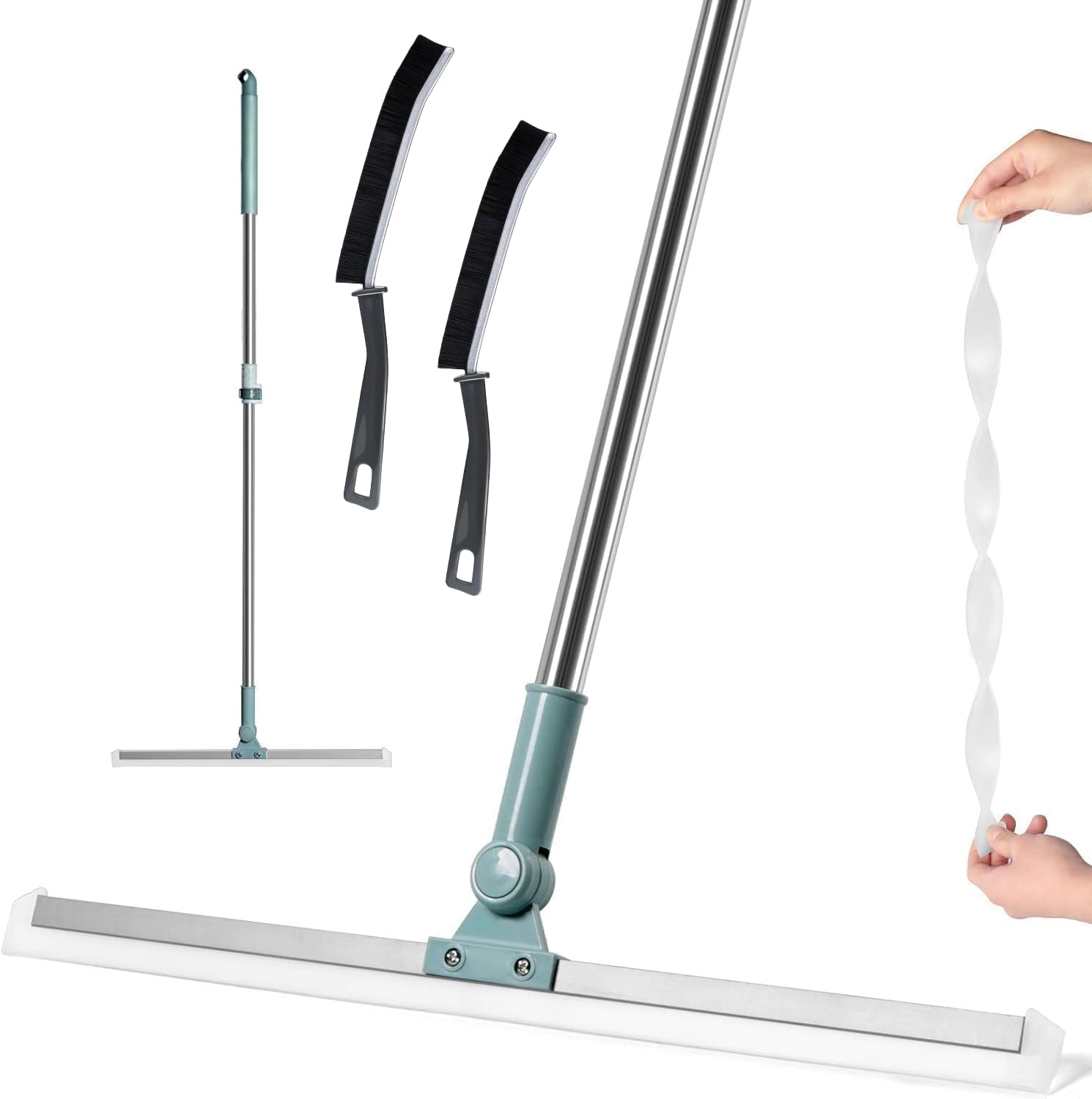 Dukaan 50 cm Wide Heavy Duty Multifunctional Wiper for Bathroom Floor Squeegee with 110 cm Long Handle Adjustable and Silicone Strips,Water Drying 180 Degree Rotating,Viper for Home Cleaning (X Large)-image-24