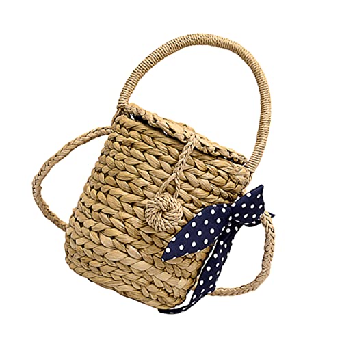 Sac paille tissé main BESPORTBLE chic avec pompons pour vos journées ensoleillées à la plage