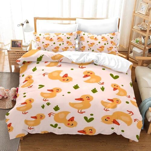 Parure de lit 240 x 260 cm avec housse de couette hamster vert foncé et taies