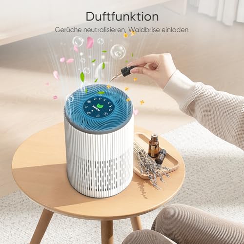 3-in-1 Luftreiniger Allergiker mit Aroma, Nachtlicht, Timer, Ruhemodus (20 dB), HEPA Luftfilter gegen Schimmel, Staub, Pollen, Gerüche, Tierhaaren, Air Purifier – Bild 4