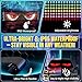 Devil Eyes Light 2PC for Windshield-23.42x4.72IN HCYHNB Programmable LED Eyes [Advanced Chip, 100% Synced Dual Screen] 5V USB Powered, App/Remote Control, Windshield Eyes Animated for Cars/Trucks/SUVs