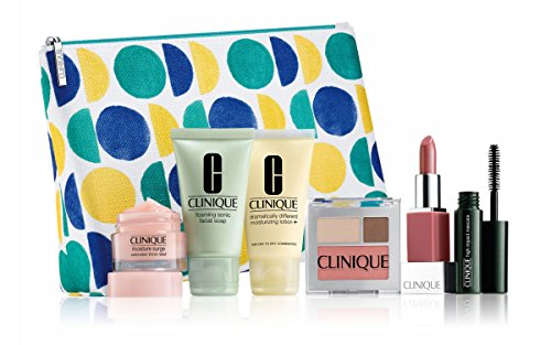 2016 Clinique 7-PC Skincare Makeup Gift Set Saks, Lotion+ Moisture Surge