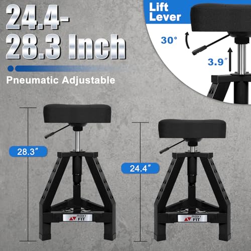 Bundle-Yellow and Black Shop Stool with Tool Tray