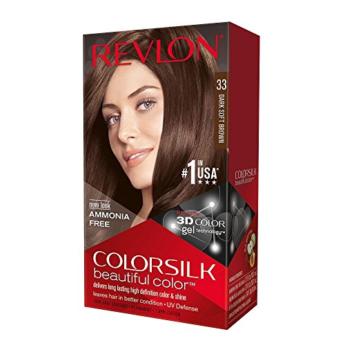 Revlon Colorsilk Permanent Color Dark Soft Brown 33, (Pack of 3)