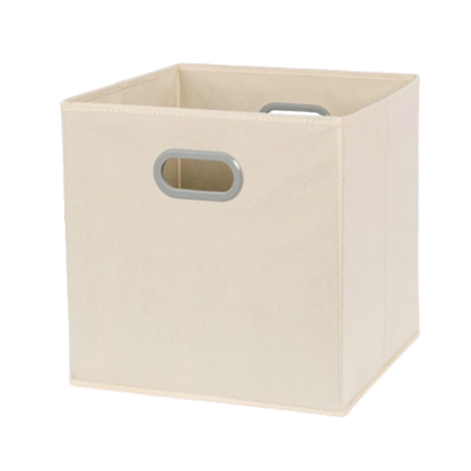 Cesta de Almacenamiento de Tela, Cesta Cúbica de Almacenamiento | Cesta de Almacenamiento con Asas de Plástico, Adecuado for Armarios, Dormitorios(White,33x38cm/13x15.in)